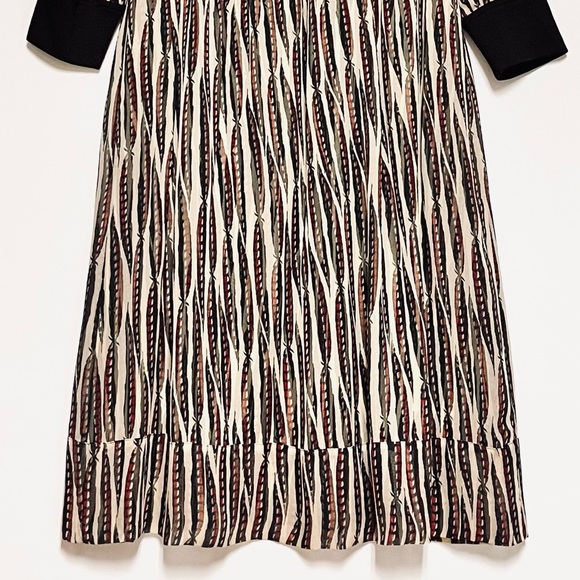 Diane von Furstenberg Silk Wool Ailis Pheasant Feather Print Dress 8 Vintage DVF - Picture 7 of 16